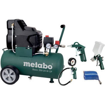 LPZ 4 persluchtgereedschapset - METABO - Basic 250-24 W OF - Rubberen handgreep