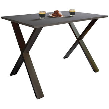 XonaX eetkamertafel 110x50 antraciet, zwart.