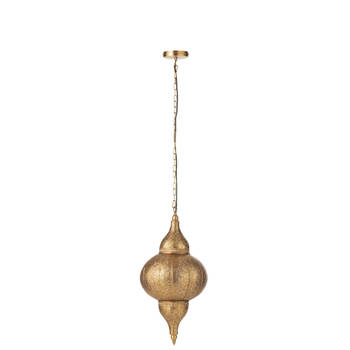 J-line - Hangende Lamp Boor Metaal Goud Small - 32x32x65cm