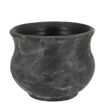 DK Design plantenpot - antraciet - voor kamerplant - 19 x 15 cm - Plantenpotten