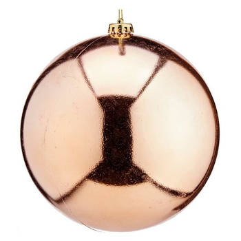 Krist+ Grote decoratie kerstbal - champagne - 20 cm - kunststof - Kerstbal