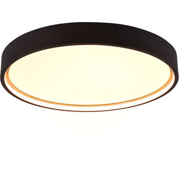 LED Plafondlamp - Plafondverlichting - Trion Dile - 29W - Aanpasbare Lichtkleur - Rond - Mat Zwart - Metaal