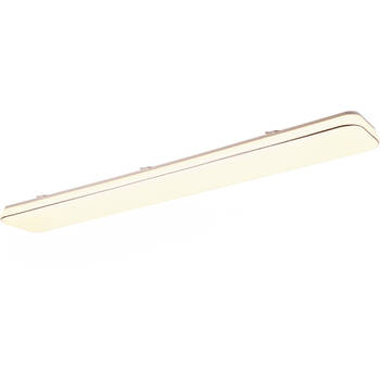 LED Plafondlamp - Plafondverlichting - Trion Lana - 46W - Warm Wit 3000K - Dimbaar - Rechthoek - Wit - Kunststof