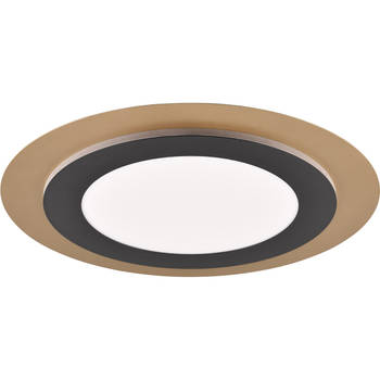 LED Plafondlamp - Plafondverlichting - Trion Groan - 42W - Aanpasbare Kleur - Afstandsbediening - Dimbaar - Rond - Zwart