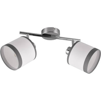 LED Plafondlamp - Plafondverlichting - Trion Vamos - E14 Fitting - 2-lichts - Rond - Chroom - Metaal - Max 10W