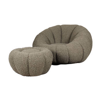 Olivia DLX fauteuil teddy - groen