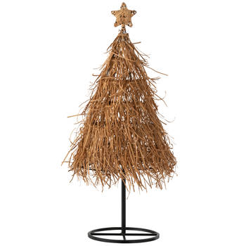 J-line - Kerstboom Ster Rattan Large - 33x33x89cm