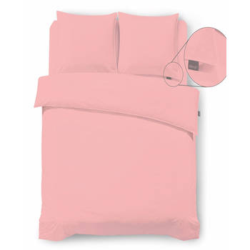 iSleep Dekbedovertrek Perkal - Roze - 2-Persoons 200x200/220 cm