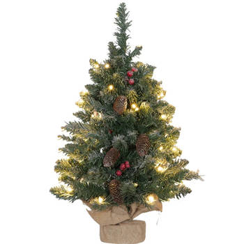 Kunstkerstboom - Kerstboom - Kerstversiering - 86 takken - 50 warmwitte LED's