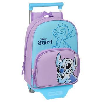 Schoolrugzak met Wielen Stitch Sweet Blauw Lila 26 x 11 x 67 cm 26 x 34 x 11 cm