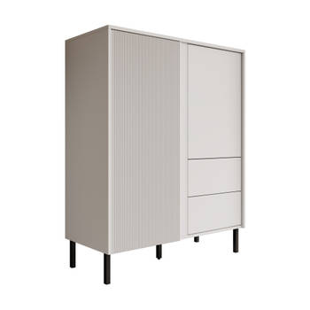 Meubella Dressoir Margareth - Wit - 100 cm - Hoog