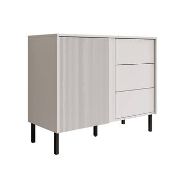 Meubella Dressoir Margareth - Wit - 100 cm - 3 lades