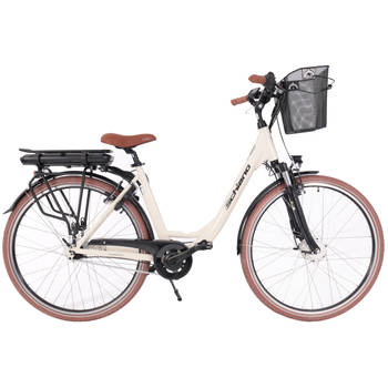 Schiano Elektrische Stadsfiets E-Moon 28 Inch 49 cm Dames 7V V-Brakes Creme