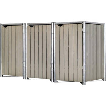 Hide® Containerombouw 3 afvalcontainers HD04406 Hout - Kliko ombouw