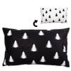 Clayre & Eef Kussenhoes 30x50 cm Wit Zwart Polyester Rechthoek Kerstboom Sierkussenhoes Wit Sierkussenhoes