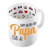 Bellatio Decorations Cadeau koffie/thee mok voor papa - oranje - blij met papa - 300 ml - Vaderdag - feest mokken