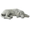 HAES DECO - Decoratie Beeld Hond 58*35*15 cm Grijs Polyresin Decoratief Figuur Decoratieve Accessoires Woonaccessoires