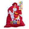 Zak Van Sinterklaas - Geschenkzak - 90 x 60 cm - Rood - Incl. 20 Naam-stickers