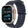 Apple Watch Ultra 2 GPS + mobiel - 49 mm - kast van natuurlijk titanium - marineblauwe oceaanband