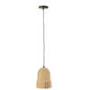 J-line - Hangende Lamp Lijnen Zeegras Naturel/zwart - 20x20x26cm