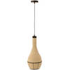 J-line - Hangende Lamp Peer Lijnen Zeegras Naturel/zwart - 24x24x56cm