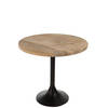 J-line - Tafel Bar Rond Hout/metaal Naturel/zwart - 65x65x60.5cm