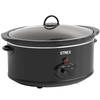 Strex Slowcooker 6.5L - Uitneembare Keramische Binnenpan - Warmhoudfunctie - Slow Cooker - Zwart