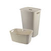 Curver Softex Wasmand met Deksel 56L + Wasmand 45L - Beige