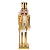 Notenkraker decoratie figuur/beeld - 80 cm - goud - kunststof - kerst - Kerstbeeldjes