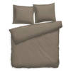 Heckett & Lane dekbedovertrek Puntini - Taupe Grijs - 1-Persoons 140x200/220 cm