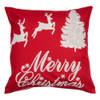 Clayre & Eef Kussenhoes 45x45 cm Rood Wit Polyester Vierkant Kerst Rood