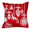 Clayre & Eef Kussenhoes 45x45 cm Rood Wit Polyester Vierkant Kerst Rood