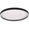 LED Plafondlamp - Trion Rad - Opbouw Rond 20W - Warm Wit 3000K - Mat Zwart - Metaal