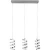 LED Hanglamp - Hangverlichting - Trion Lala - 8W - Natuurlijk Wit - 4000K - 3-lichts - Rechthoek - Chroom - Metaal