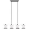 LED Hanglamp - Trion Vamos - E14 Fitting - 4-lichts - Rechthoek - Chroom - Metaal