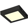 LED Downlight - 12W - Warm Wit 3000K - Mat Zwart - Opbouw - Vierkant - Aluminium - 170mm