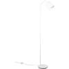 LED Vloerlamp - Trion Kido - E27 Fitting - Verstelbaar - Rond - Mat Wit - Metaal