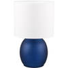 LED Tafellamp - Tafelverlichting - Trion Alev - E14 Fitting - Rond - Blauw - Glas