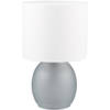 LED Tafellamp - Tafelverlichting - Trion Alev - E14 Fitting - Rond - Grijs - Glas