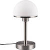 LED Tafellamp - Tafelverlichting - Trion Toas - E27 Fitting - Rond - Mat Nikkel - Metaal