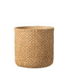 J-line - Bloempot Gewoven Cement Beige Extra Large - 27x27x24.5cm