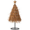 J-line - Kerstboom Ster Rattan Large - 33x33x89cm