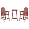 Beliani ADIRONDACK - Bistroset-Rood-Synthetisch materiaal