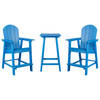 Beliani ADIRONDACK - Bistroset-Blauw-Synthetisch materiaal