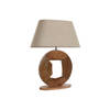 Bureaulamp Home ESPRIT Beige Natuurlijk Mangohout 50 W 220 V 60 x 20 x 75 cm