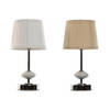 Bureaulamp Home ESPRIT Wit Beige Metaal Porselein 20 W 220 V 17,5 x 17,5 x 35 cm (2 Stuks)