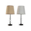 Bureaulamp Home ESPRIT Wit Beige Metaal 25 W 220 V 20 x 20 x 43 cm (2 Stuks)