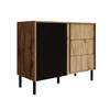 Meubella Dressoir Margareth - Eiken - 100 cm - 3 lades