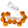 Springos Halloween Decoratie - Lichtslingers - Verlichting - Pompoenen - 10 LED