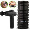 2BEHEALTHY Massage Gun Professioneel + Foam Roller - Incl. 6 Opzetstukken en 30 Massagestanden - 8 Uur Batterij